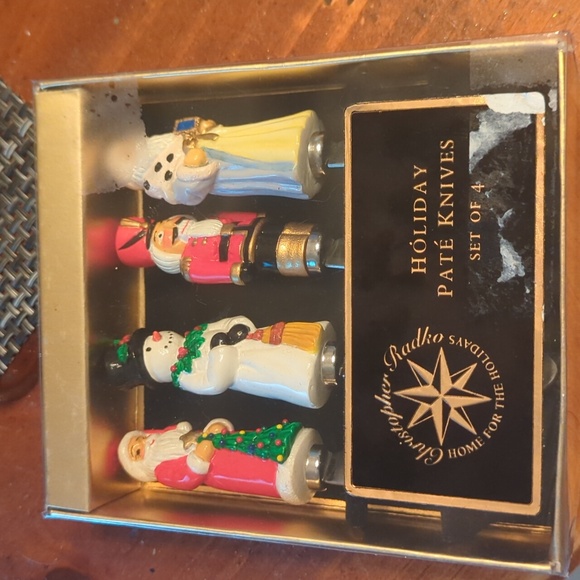 Christopher Radko Holiday Set of 4 Pateβ Knives - Picture 2 of 5